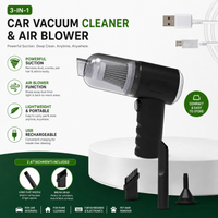 Portable Car Vacuum Cleaner & Air Blower 3-in-1 | مكنسة سيارة محمولة ومنفاخ هواء 3 في 1