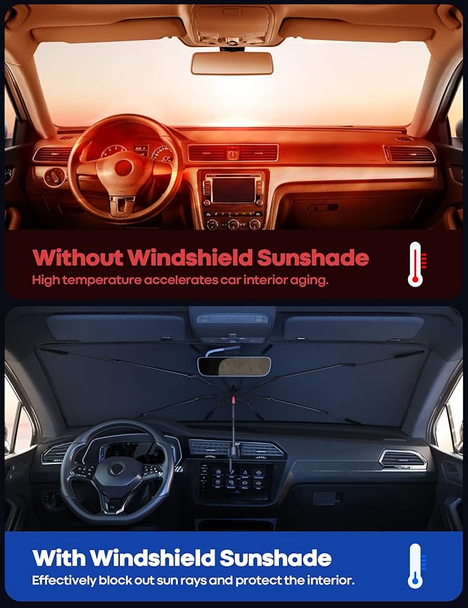 !احمِ زجاج سيارتك من شمس الصيف الحارقة Car Sun Shade, protect your Car from direct sun heat! 🔥