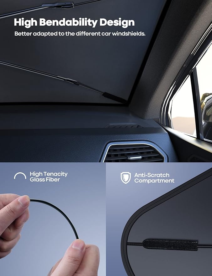 !احمِ زجاج سيارتك من شمس الصيف الحارقة Car Sun Shade, protect your Car from direct sun heat! 🔥