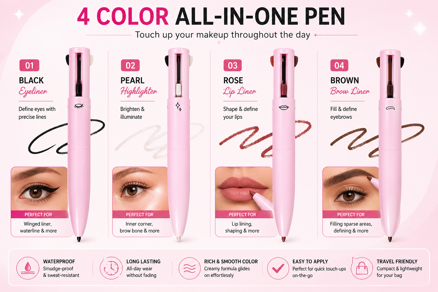 Your Ultimate Beauty Hack: Transform with the 4-in-1 Makeup Pencil